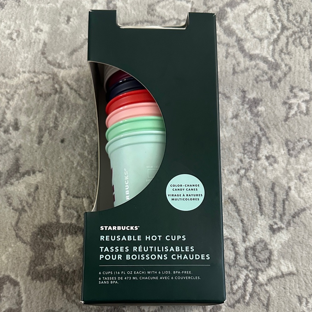 Starbucks color changing Multicolor Reusable Hot Cups with Lids